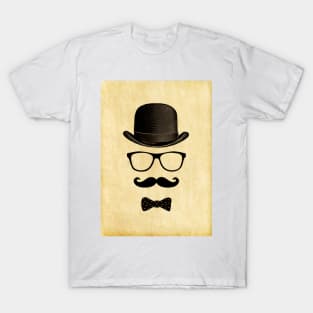 Vintage/Hipster Moustache Man T-Shirt